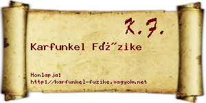 Karfunkel Füzike névjegykártya